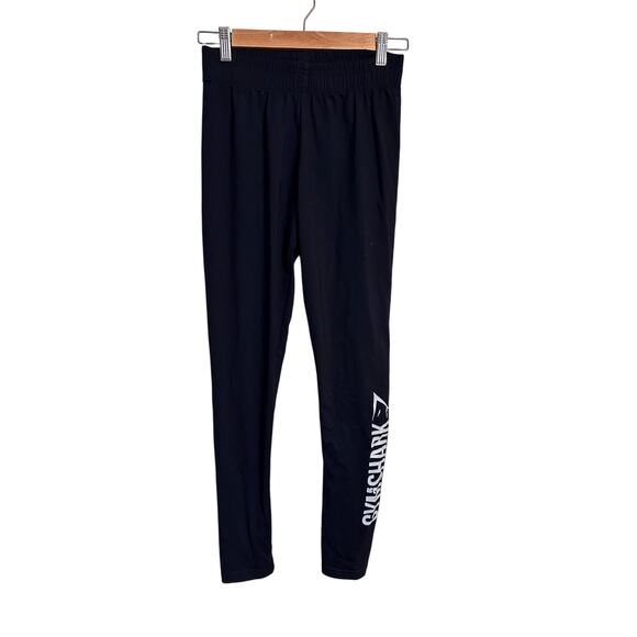 Gymshark Black Leggings Elastic Waistband Women's Size Small - Picture 1 of 6